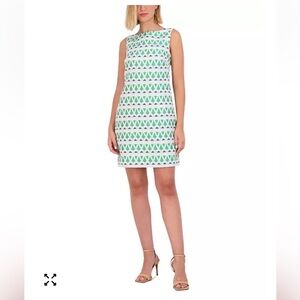 Vince Camuto  Printed Sleeveless Shift Dress NWT